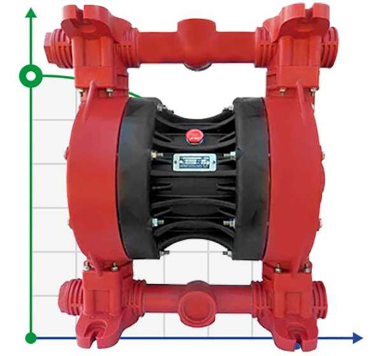 RUBY 051P-P-TPT-T насос пневматический мембранный