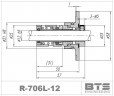 Sello tipo cartucho R-706L 12, SIC/SIC, EPDM, 304 para bomba Europump, Waterstry