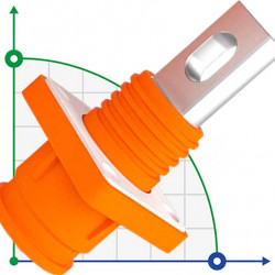 JC-CN14-S-01-T, 350A, 1500V DC коннектор гнездо для систем накопления энергии сквозное отверстие, оранжевый