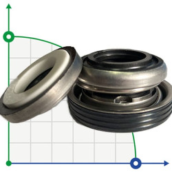 Sello mecánico Ebara R-LPS 16, CЕR/CAR, NBR, 304