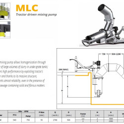 Veneroni MLC/540, 2,5m, 2700 m3/h смесительный насос от ВОМ