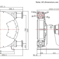 Industrielle Schlauchpumpe JXHIN-65-CI+ABS Plastic-EPDM-P, 18 m3/h, 5,5 kW, 16 bar, 380V