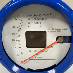 DN15 stainless steel flow meter rotameter KLZZ PN6 (liquid alcohol mixture C2H5OH 96%), 5-50 l/h, 4-20mA, Ex