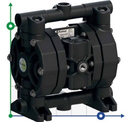 Пневматический мембранный насос для уксусной кислоты PHOENIX P60 PVDF SANTOPRENE+PTFE, 65 л/мин