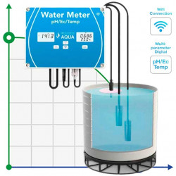 Mesureur multiparamétrique de la qualité de l'eau, pH, TDS, Ec, salinité, SG, température avec Wi-Fi