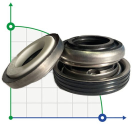 Mechanical seal for Ebara R-LPS 20, CЕR/CAR, NBR, 304