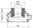 Sello de la bomba Grundfos CM, CME and Boosters R-706D 12, SIC/SIC, VITON, 304