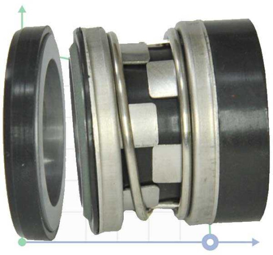 Gleitringdichtung für Pumpe R-2100K 28, CAR/CER, EPDM, 304