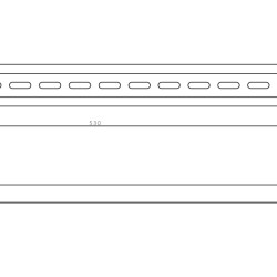 6ES5710-8MA21, SIMATIC, Normtragschiene 35mm, Länge 530 mm für 600 mm Schränke