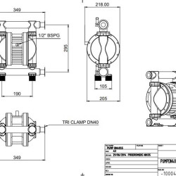 RUBY FDA 025S-W-ESS-T насос пневматический мембранный