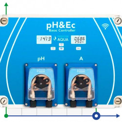 Régulateur automatique de pH&Ec avec mesure de la température de l'eau et pompe à engrais avec Wi-Fi