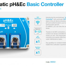 Régulateur automatique de pH&Ec avec mesure de la température de l'eau et pompe à engrais avec Wi-Fi