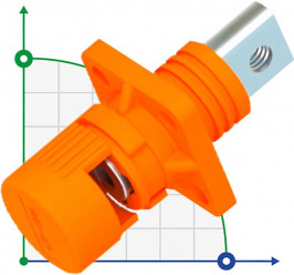 CN06-LSP120A-01-M, 120A, 1000V DC болтовый коннектор резьбовое отверстие, оранжевый