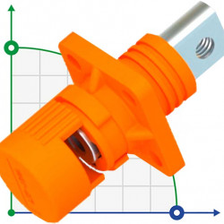 CN06-LSP120A-01-M, 120A, 1000V DC болтовый коннектор резьбовое отверстие, оранжевый