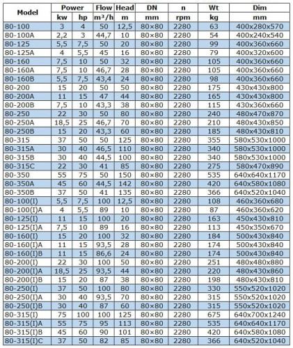 BGW 80-315(I) (100/125), 75kW, 2880 насос центробежный горизонтальный
