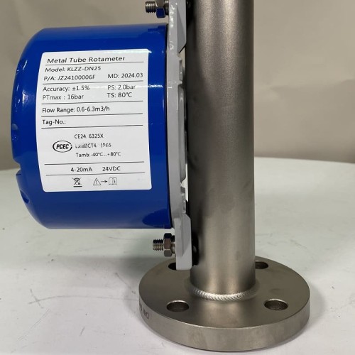 DN25 Débitmètre rotamètre acier inoxydable KLZZ PN6 (mélange d'alcool liquide C2H5OH 30%), 0.6...6.3 m3/h, 4-20mA, Ex