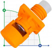 CN06-LSP120A-01-LM, 120A, 1000V DC коннектор болтовый гаечный тип, оранжевый