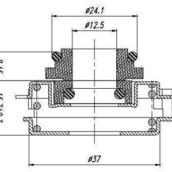 Sello de la bomba Grundfos CM, CME and Boosters R-706D 16, SIC/SIC, VITON, 304