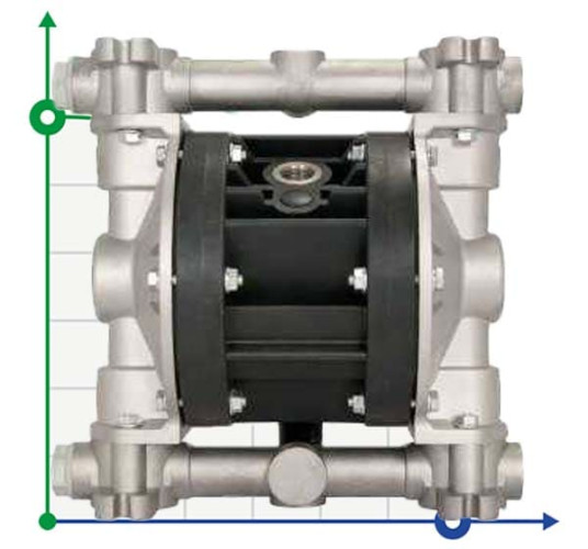 Pneumatic diaphragm pump BOXER 50 Alu IB50-Al-HTTLT--