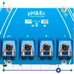 Régulateur automatique de pH&Ec avec mesure de la température de l'eau et trois pompes à engrais avec Wi-Fi