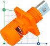 CN08-LSP200A-01-M, 200A, 1500V DC болтовый коннектор резьбовое отверстие, оранжевый