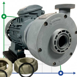 Bomba química de plástico DiaPump PAra ácidos DiaPump PA2150 PP, 1,5 kW, 3000 rpm, 380V