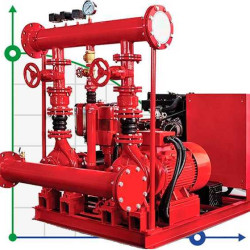 Estación de bombeo de extinción de incendios BEDJ 300/7-30-32-4 (19 l/s, 70m, 22kW)