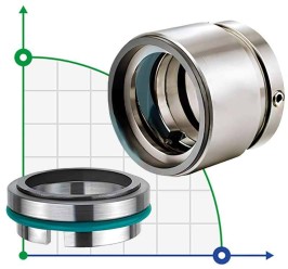 Mechanical seal R-HJ97 45, TC/TC, VITON, 304, G46