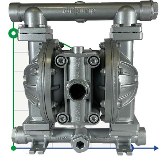 Мембранный насос с пневмоприводом DiaPump DPX 10 AL/T PRO