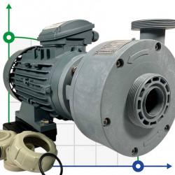 Bomba de plástico DiaPump PAra ácidos DiaPump PA2220 PP, 2,2 kW, 3000 rpm, 380V
