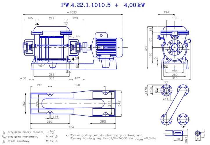 PW.4.22.1.1010 pompe à vide à deux étages
