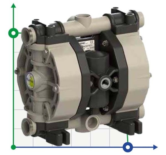 Pneumatyczna pompa membranowa PHOENIX P90 PP HYTREL, 100 l/min do kwasu siarkowego