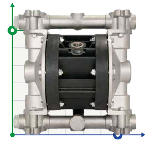 Pneumatic diaphragm pump BOXER 50 ALUMINIUM IB50-ALHTAIT-C