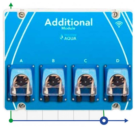 Module optionnel avec quatre pompes de dosage pour l'application d'engrais et de nutriments avec Wi-Fi
