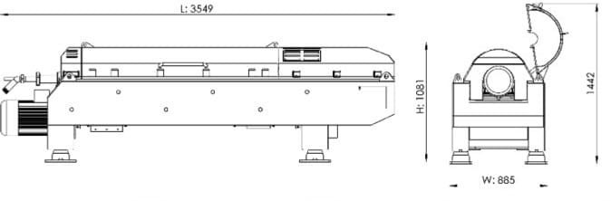 Decantador industrial HAUS DDI 3543 para recuperación de aceite, separación de lodos de aceite