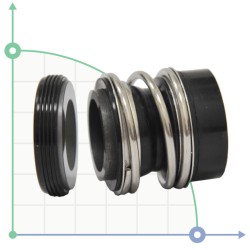 Mechanical shaft seal R-MG12 95, SIC/SIC, VITON, 304, G60