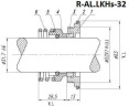 Uszczelnienie pompy Alfa Laval R-AL.LKHs 32, SIC/SIC, VITON, 316