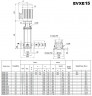 Многоступенчатый насос для водоподготовки EVXE 15/7, 7,5 кВт, 24 м3/час, 103м, 380V/T, AISI 304 (EBARA EVM)
