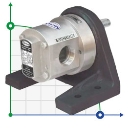 Zahnradpumpe JKSS 040 3/8  Zoll, 1 m3/h, AISI 316 für Lebensmittel
