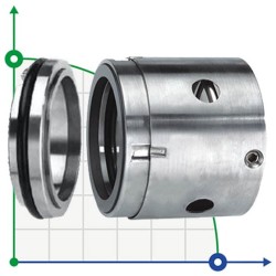 Sello mecánico R-JB104 50, CAR/SIC, EPDM, 304, T4С