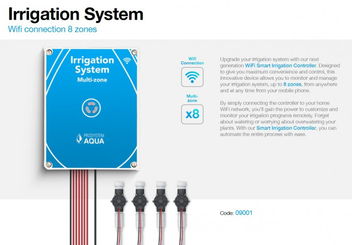 Wielostrefowy sterownik podlewania i nawadniania z Wi-Fi