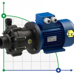 ATEX-Chemiepumpe mit Magnetkupplung FLUIMAC COMPASS CM 10 PVDF, 0,55 kW, 380V, Ex