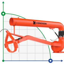 Veneroni ATN 25/540, 6m, 900 m3/h насос от ВОМ с ручным вращением для мелиорации