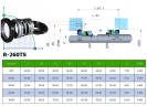 Двойное торцевое уплотнение для насоса TSURUMI R-260TS 35/40, SIC/SIC/SIC/SIC, VITON, 304