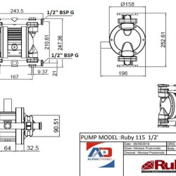RUBY 115A-P-NAN-N насос пневматический мембранный