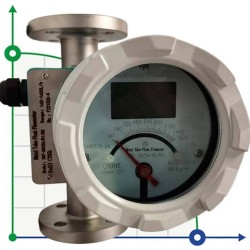 DN25 Medidor de flujo de acero inoxidable rotámetro LZ PN16 (líquido Mezcla de alcohol C2H5OH 96%), 160...1600 l/h, 4-20mA,Ex, 0,8014g/cm3,8/30/78°C