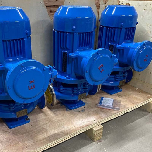 Pompe en ligne en acier inoxydable IHG 65-200/2-304, 25/50, 7,5 kW, 2900 tr/min, 380 V, Ex