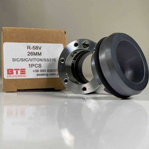 Mechanical pump seal R-58V 100, CAR/SIC, EPDM, 304, A0