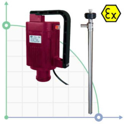 Draft electric pump TR ATEX AISI 316L Hastelloy shaft 1200 mm