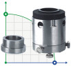 Gleitringdichtung R-HG204B 100, SIC/CAR, VITON, 316
